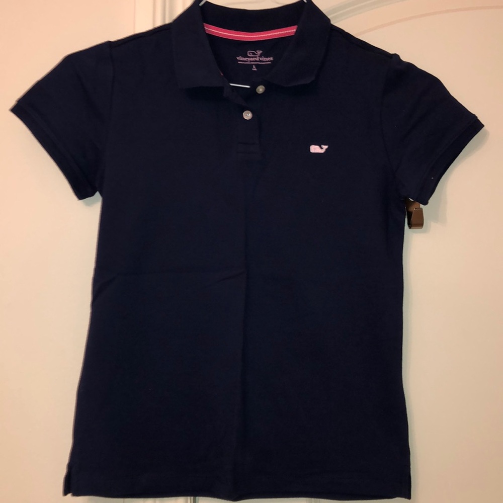 Girls Vineyard Vines navy top